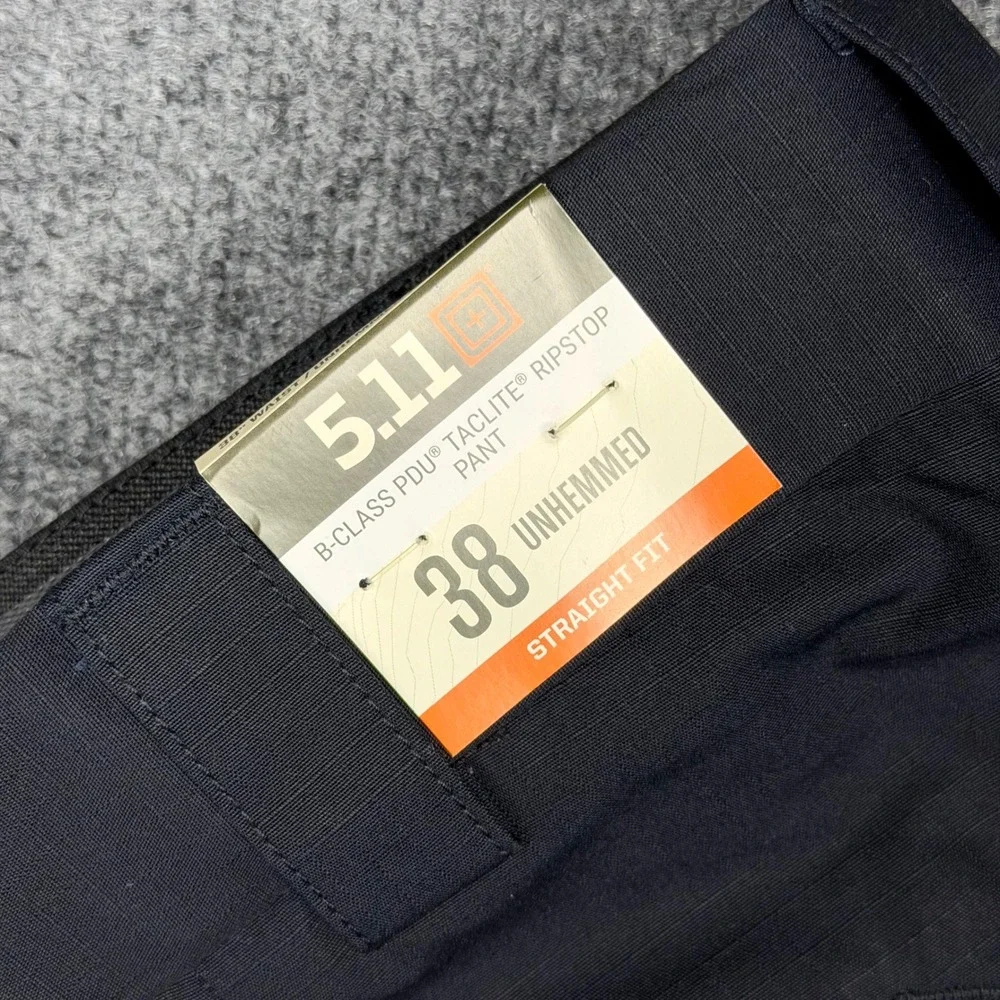 5.11 Tactical B-Class PDU Taclite Ripstop Pants Mens 38 Unhemmed Black 74371